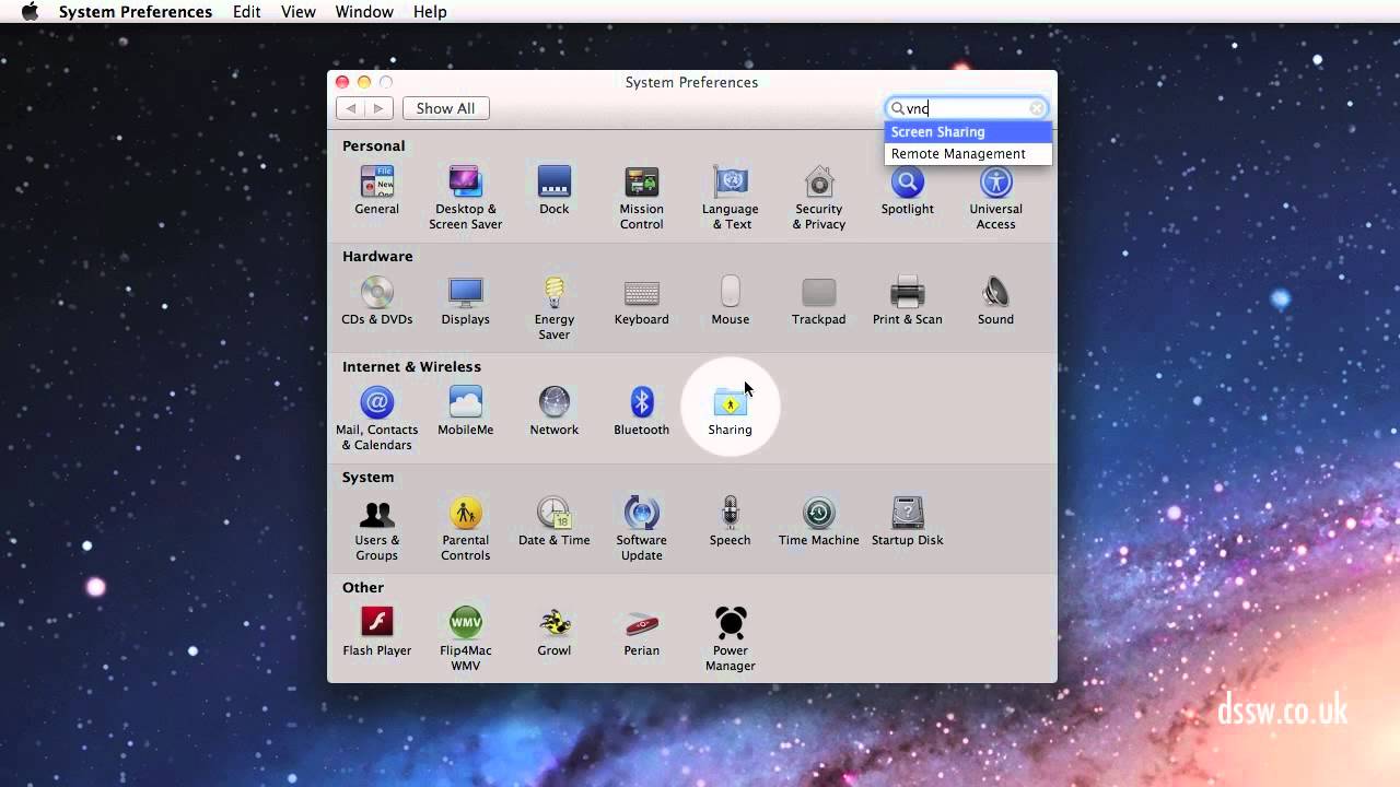 setup mac for vnc control